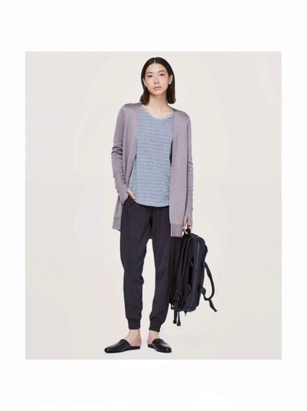 Lululemon City Street
Cardigan Mystique Heathered Soft Cashmere Blend Size 6